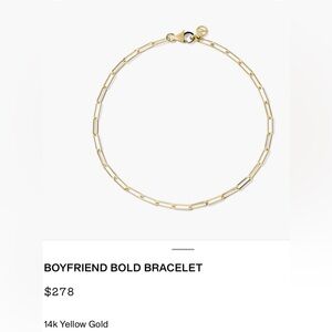 Mejuri 14k Gold Boyfriend Bold Bracelet